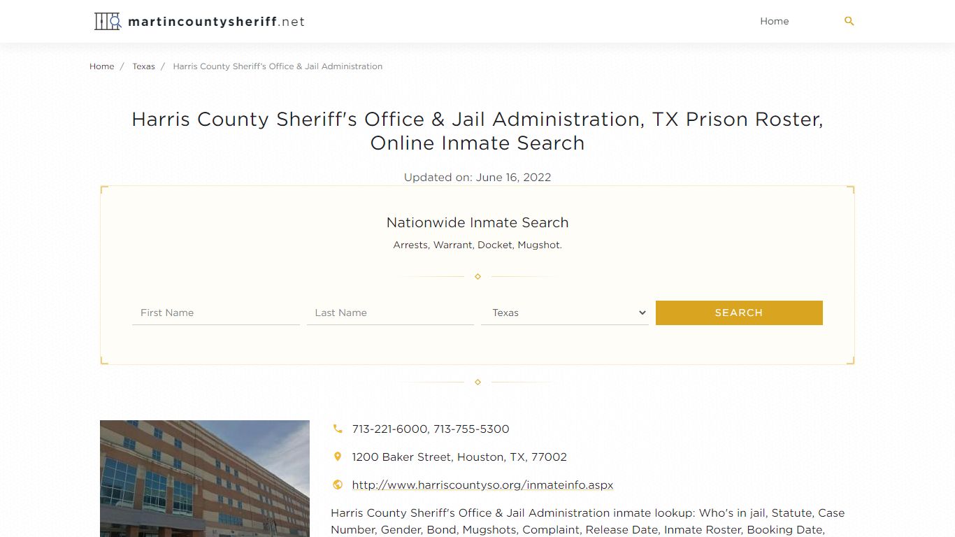 Harris County Sheriff's Office & Jail Administration, TX ...