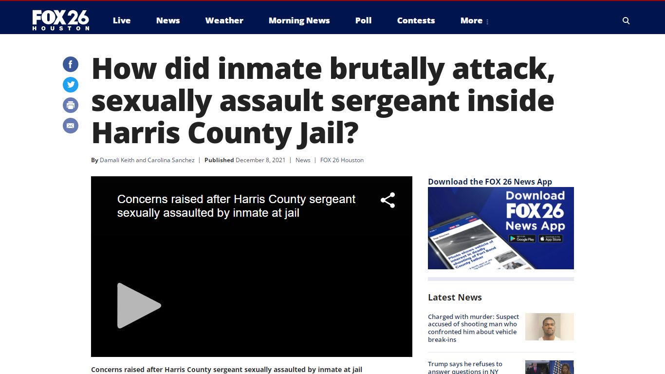 How did inmate brutally attack, sexually assault sergeant ...