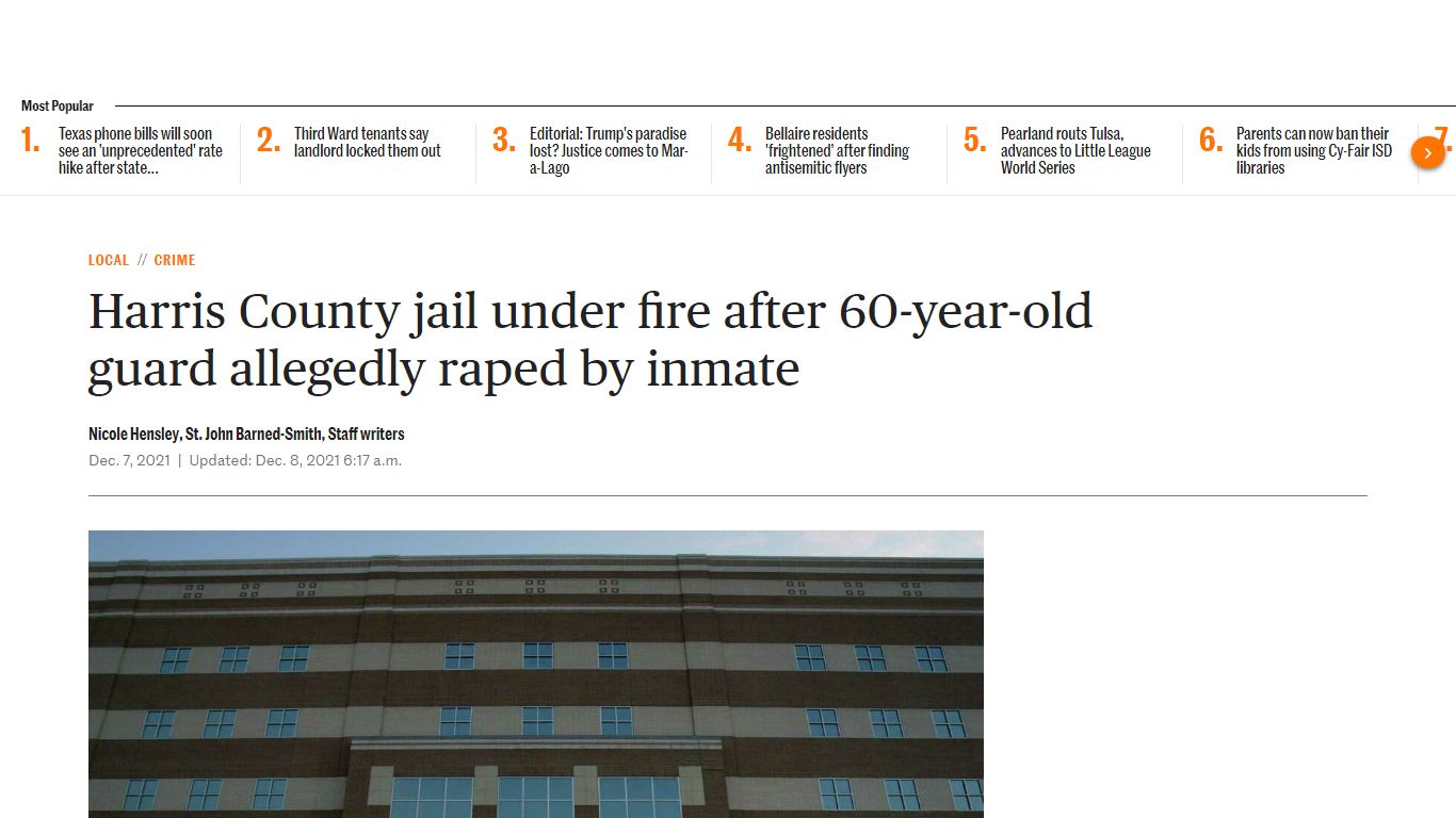 Harris County jail under fire after 60-year-old guard ...